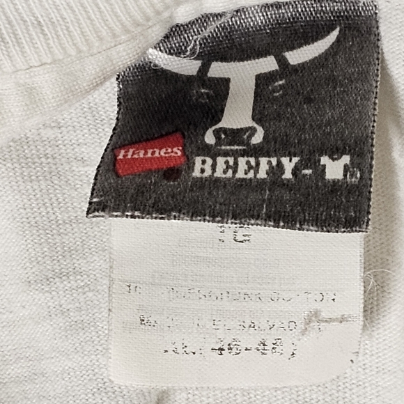 Hanes White Long Sleeve Men's XL. Tee with Graphic - Picture 3 of 4